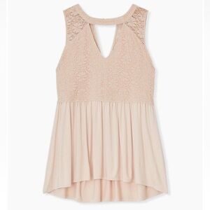 NEW Torrid Y2K Fairy Whimsigoth Preppy Boho Babydoll Choker Lace Tank Pink 5X 28